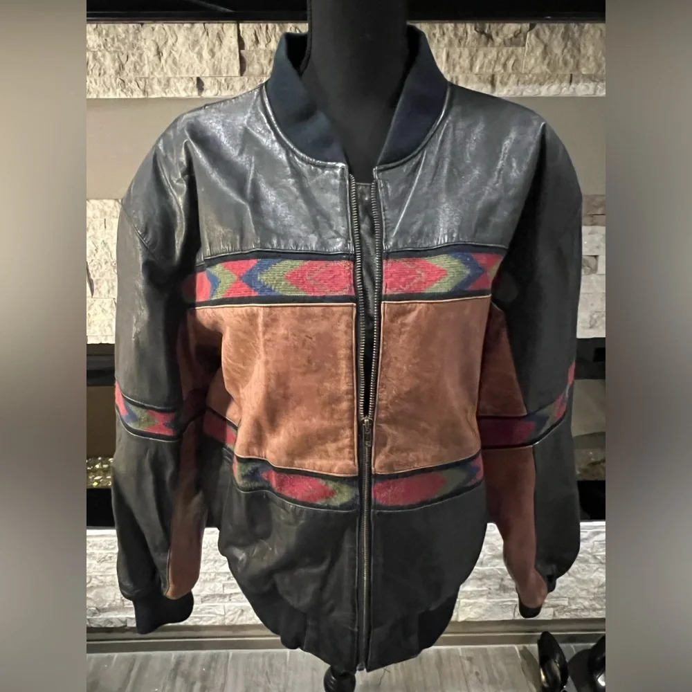 Phase 2 Vintage Man's Leather Jacket Large - image 2